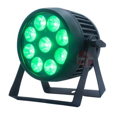 China Professional Wireless Concerts DMX RGBWA 6in1 9x18w UV Battery Led Outdoor Led Stage Battery Par Light for sale