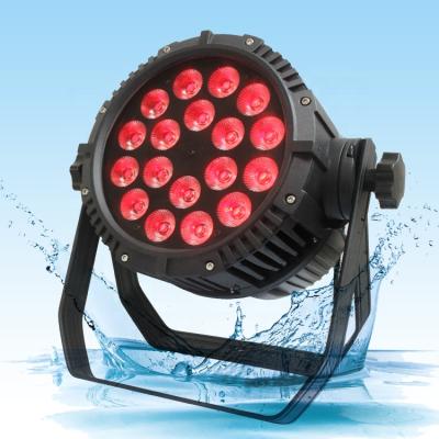 China Concerts led par light ip65 18x18w RGBAW 6in1 par uv 64 led stage lighting outdoor strobe led stage light for sale