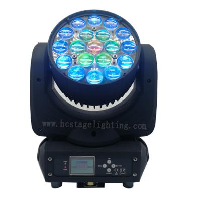 China High Quality Professional Concerts DJ Club Party Event Stage RGBW Wash 19x15 W Led Zoom Moving DJ Lights for sale