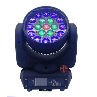 China Wholesale Stage Light 19x15W Concerts 19x15W RGBW 4in1led Wash Zoom LED Beam Moving Light From Factory for sale