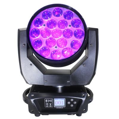 China Mobile concerts dmx beam buzz wash stage lights 19x15w 4in1 event management equipment led disco lights for sale