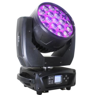 China Concerts hot sale led stage lighting disco equipment dmx 19x15w rgbw 4in1 led moving zoom wash lights for sale