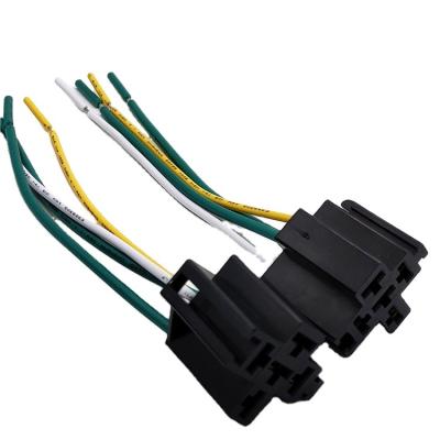 China Automobile Customized Car Wire Harness Cable Assembly With 4 Pin Relay Socket Wiring Harness for sale