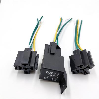 China 4Pin Electronic 80/60 Amp 12V DC Relay Electrical Cable Waterproof Harness Assembly for sale