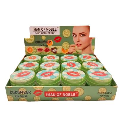 China IMAN hot style raincoats NOBLE exfoliate and exfoliate to fade lip lines cucumber lip rub for sale