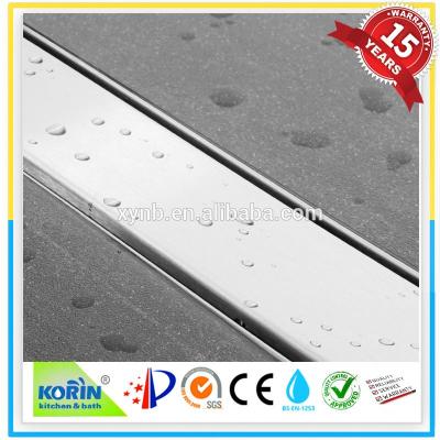 China Gold Strainer Supplier Porcelain Linear Rectangle Bathroom Floor Drains for sale