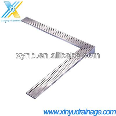 China High Strainer Flow Capacity Stainless Steel Corner Floor Drain for sale