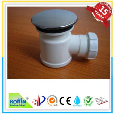 China White Plastic Strainer Shower Quick Flow Waste Trap for sale