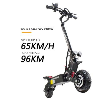 China EU Stock 52V 2400w Scooter 10inch Two Wheel Unisex Electric Scooter Offroad Adult Halo Knight T108 for sale