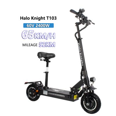 China 2400W Unisex Dual Brake Electric Scooter 60V 21Ah Drift Lithium Battery For Electric Scooter With Seat for sale