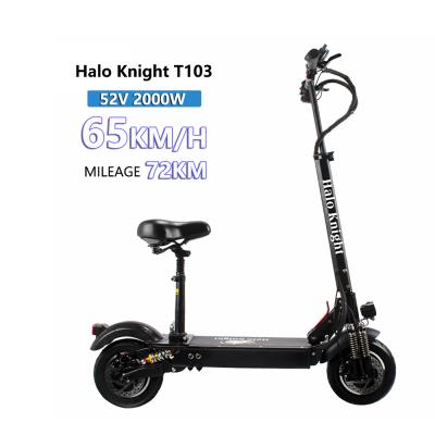 China Chinese 52V 2000W Unisex Double Brake 10inch Two Wheel Electric Scooter Kick Scooter USA Adult for sale