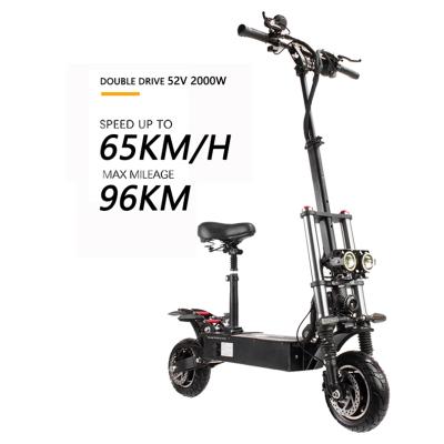 China Halo Knight T108 2021 Unisex pure electric scooter 52V 2000W high speed electric scooter 65KM/H electric scooter for adults for sale