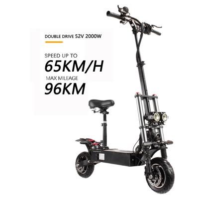 China Unisex Electric Scooter Electric Scooter On The Sidewalk 2000W E-scooters 52V Folding Electric Scooter With 25KM/H Speed ​​Limiter for sale