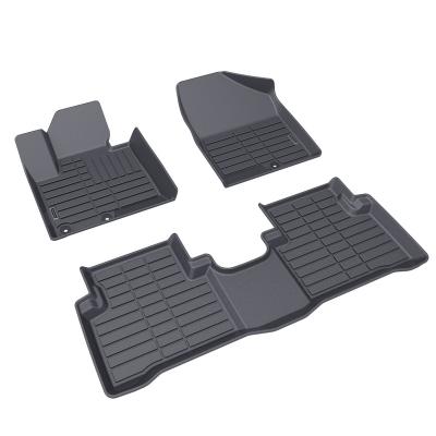 China Sports Stripe 3D Car Floor Mat Customized All Season Waterproof Non-Toxic Protective Floor Liner Mat For Hyundai Santa Fe 2013-2018 for sale