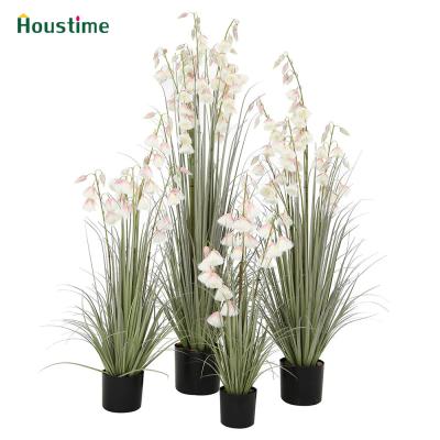 China The latest natural touch design home and office decoration artificial grass with Princess Flower plant bonsai trees for sale