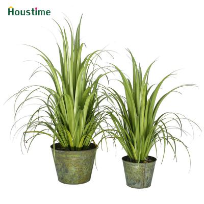 China Natural Touch Decorations For Home Artificial Potted Tree Bonsai Grass Plants For Stair Corner for sale