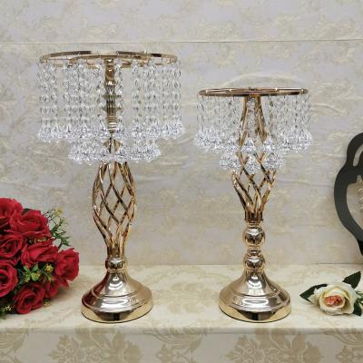 China Luxury Rose Gold Wedding Centerpieces Candle Holder Sconce Set For Table for sale