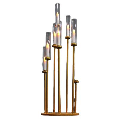 China Luxury Wedding Table Decor Gold Sconce Set Centerpieces for sale