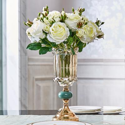 China Vase wedding event decoration metal gold silver table flower vases for home decor for sale