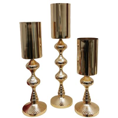 China Wedding Flower Vases Table Decor Flower Stand Wedding Centerpieces Metal Vases for sale