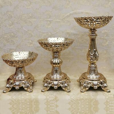 China Wedding Flower Vases Hot Sale Party Decoration Metal Plated Vase Fruit Stand for sale