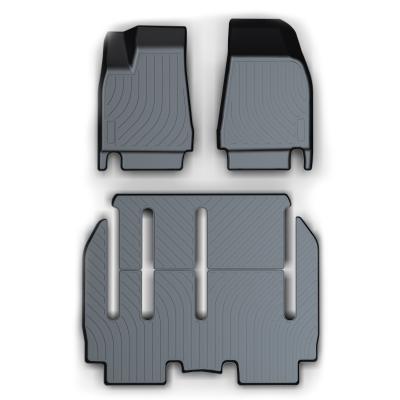 China Single Color Without Pattern Hot Sale TX-1001 Strip Full Set Floor Mat For Tesla Model X Foot Mat For 7 Seater for sale