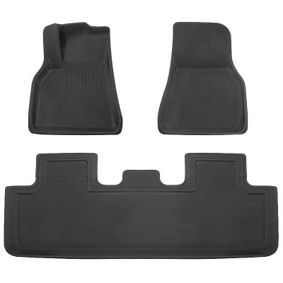 China Single Color Minus Model New Products TY-1008 XPE Floor Foot Mat For Tesla Y 20-22 Model Year 3pcs/set for sale