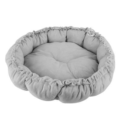 China 2021 New Designer Cotton Plush Cotton Pad Cama Perros de Para Round Cat Bed Washable Multifunctional Washable Pet Mattress With Removable for sale