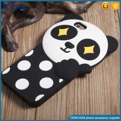 China 2016 New Funny Phone Case Cute Panda Design Silicone Cell Phone Case For iphone 6s plus for sale