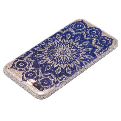 China Fashional IMD Frame Diamond Flowers Mandala Shockproof Cell Phone Case Glitter Classic Mandala Flowers TPU For Samsung J3 and J3 2016 Version for sale