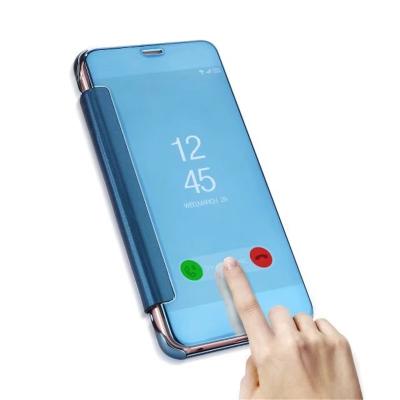 China Plastic Mirror Case Plating Smart Sleep Flip Mirror Phone Case Cover For Huawei honor 8 7 lite for sale