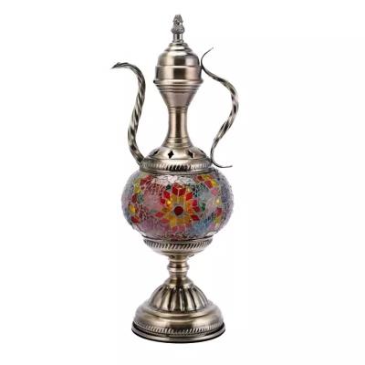 China Wholesale Modern Handmade Moroccan Turkish Wonderful Lamp Glass Mosaic Table Lamp Vintage Decorative Lighting For Home for sale