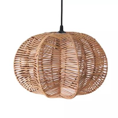 China Modern Bamboo Wicker Unique Decorative Handwoven Shade Lamp Rattan Vintage Pendant Light Bamboo Wicker Chandelier for Home Decoration for sale