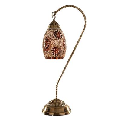 China Variety Options Turkish European Glass Table Light European Turkish Glass Table Light Decoration Swan Neck Mosaic Table Lamp Moroccan Mediterranean Mediterranean Bedside Lamp for sale