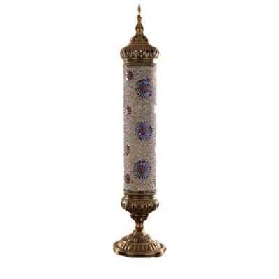 China Variety Options Moroccan Glass Light Tiffany Desk Lamp Mediterranean Bedside Table Light Tube Mosaic Retro Candelabra Table Lamp Shade Turkish Candle Lamp for sale