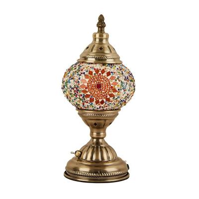 China Tiffany Mosaic Glass Lamps Mosaic Table Lamp Home Decor Colorful Bedroom Rechargeable Led Moroccan Turkish Beads Lamps for sale