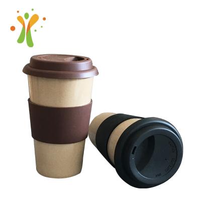 China Viable BPA Free Bamboo Fiber Rice Husk White Coffee Beeg Mugs Custom Logo Coffee Mug for sale