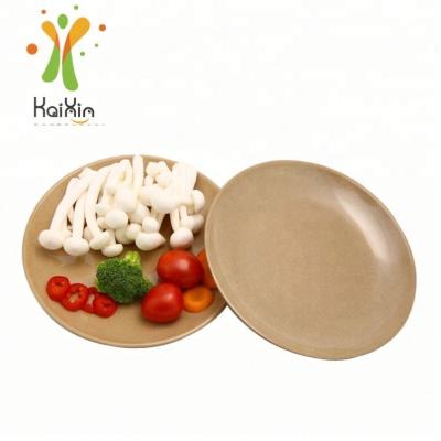 China China Manufacturers Sustainable Organic Fiber Wooden Plate Rice Husk Material for sale