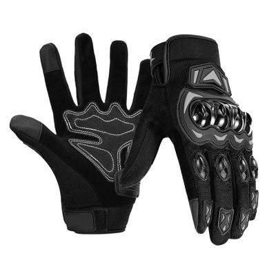 China Waterproof Non Slip Knuckle Motor Bike Cycling Gloves Anti Vibration Hard Track Motorbike Racing Scooter Gloves for sale