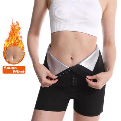 China Custom Sweat Absorbent Waist Trainer Gaiters Sauna Panties Women Weight Loss Training Body Shaper And Biker Shorts for sale