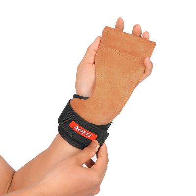 China Non Slip Weightlifting Fitness Training Weightlifting Gymnastics For Pull Up Grab Protective Gym Leather Hand Grip For Gymnastics for sale