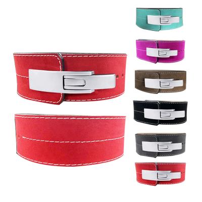 China Back Adjustable Professional Lever Type Gym Safety Training Fitness Workout Buckle Weightlifting Powerlifting Belt for sale