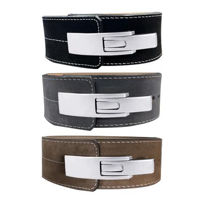 China Custom Wholesale Adjustable Buckle Soft Leather Heavy Lever Gym Lever Power Logo Powerlifting Powerlifting Belt for sale