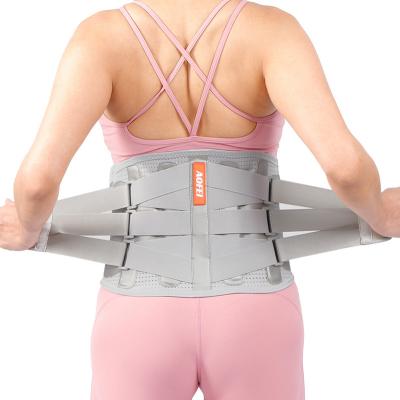 China Breathable Adjustable Elasticity Plus Size Traction Gray Elastic Band Belt Neoprene Waist Brace Strong Lumbar Support Belt for sale