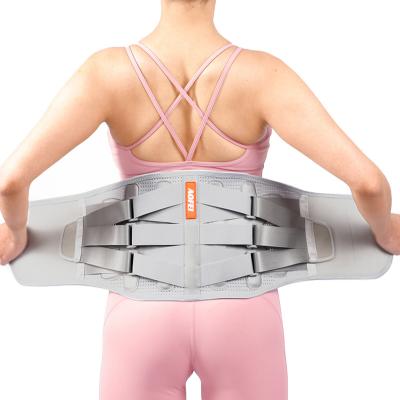 China Adjustable Elasticity Medical Pain Relief Metal Band Brace Waist Support Breathable Working Adjustable Lumbar Belt for sale