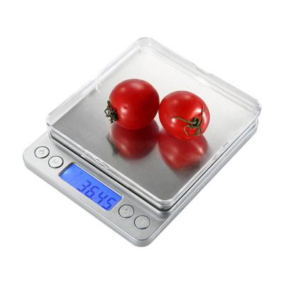 China With LID 2pcs Accuracy Electronic Digital Pocket Kitchen Balance Scale Scale With Battery for sale