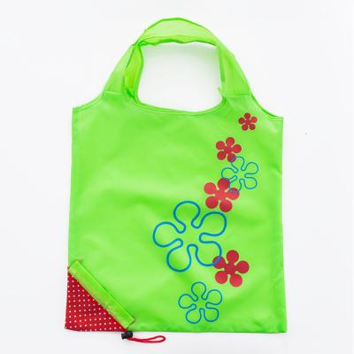 China Durable Eco-Friendly Factory Customized Logo Reusable Polyester Tote Foldable Shopping Bag for sale