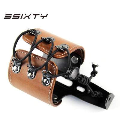 China 80g 3SIXTY Genuine Leather Bike Water Bottle Cage Holder For Brompton Road Bike 80g for sale