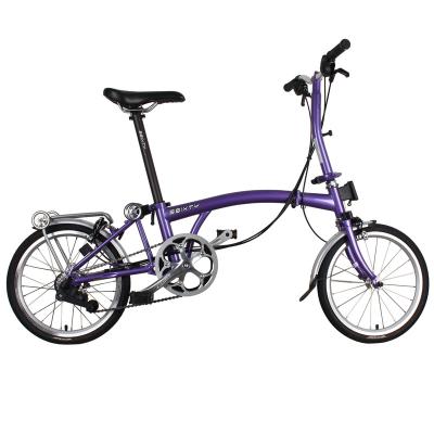 China 3SIXTY Steel 16 Inch Folding Bicycle 6-Speed ​​Clutch, Standard Equipment, Purple for sale