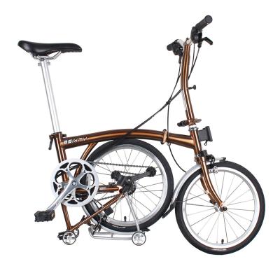 China 16 Inch Folding Bicycle Bronze Electro S6 Folding 3Sixty Steel Bike for sale